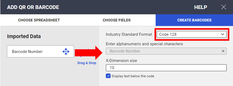 Finish Spreadsheet Barcodes