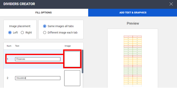 Divider Creator Wizard